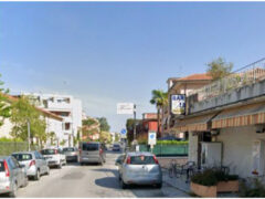 Via Mercantini nel tratto tra via Trento e viale A. Garibaldi