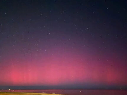 Aurora boreale vista da Senigallia il 13 novembre 2025 - Foto Lara Verdolino