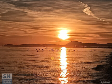 Buongiorno all'alba a novembre a Marzocca - Foto Barbara Gaboardi