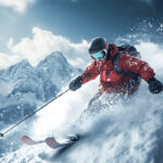 Sciatore, sci alpino, neve, inverno