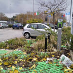 Stazione ricarica auto elettriche in abbandono a Cesanella