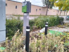 Stazione ricarica auto elettriche in abbandono a Cesanella