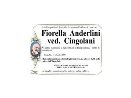 Necrologio di Fiorella Anderlini