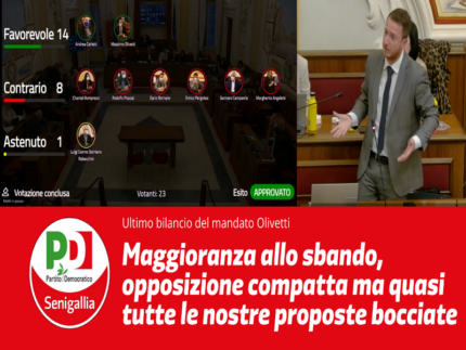 Pd Senigallia sull'approvazione del bilancio 2026