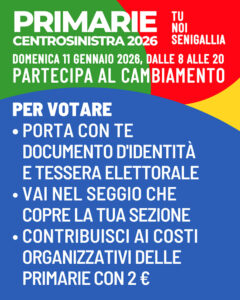Elezioni Primarie Centrosinistra Senigallia 2026