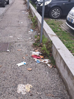 Incuria e sporcizia in via Abbagnano