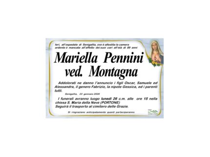 Necrologio di Mariella Pennini