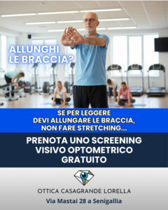 Prenota uno screening optometrico gratuito da Ottica Casagrande Lorella a Senigallia
