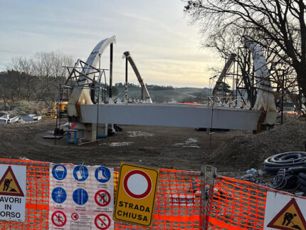 Lavori al nuovo Ponte del Coppetto
