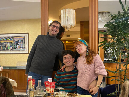 Andrea Brunetti dell'Albergo Bice con Colombre e Maria Antonietta
