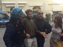 Pergolesi con agenti di Polizia