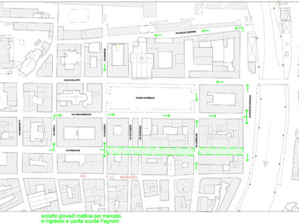 Planimetria viabilità per rifacimento via Pisacane