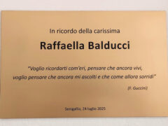Targa in memoria di Raffaella Balducci Targa in memoria di Raffaella Balducci