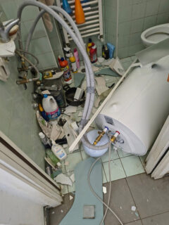 Boiler caduto in un alloggio popolare di Senigallia