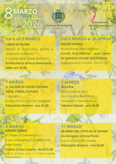 Programma marzo 2026 a Senigallia