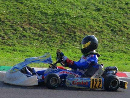 Alessio Fienaroli sul kart