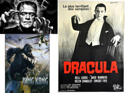 Frankenstein, King Kong, Dracula