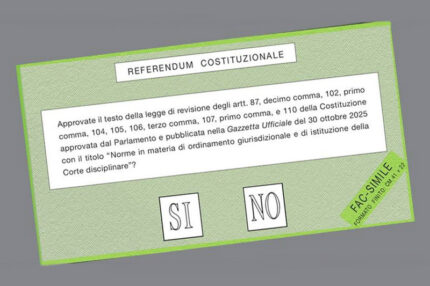 Referendum Giustizia 2026 - Fac-simile scheda