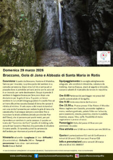 Confluenze: escursione a Braccano Gola di Jana e abbazia di Santa Maria in Rotis