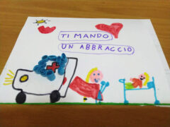 Disegni giunti nei reparti dell'ospedale di Senigallia