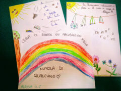 Disegni giunti nei reparti dell'ospedale di Senigallia