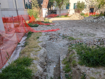 Cantiere in abbandono in via Palestro