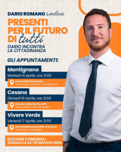 Incontri Dario Romano a Montignano, Cesano e Vivere Verde