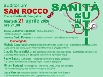 Convegno sulla sanità pubblica a San Rocco