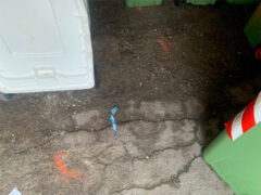 Pavimentazione interna all’isola ecologica ex hotel Bagni