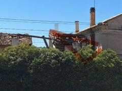 Vecchio edificio crollato a Cesano