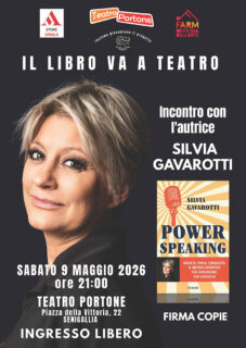 Silvia Gavarotti a Senigallia per 'Il libro va a teatro'