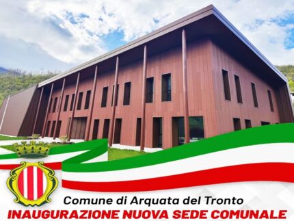 Inaugurazione municipio di Arquata del Tronto