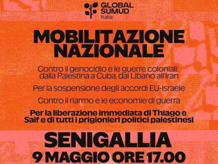 Mobilitazione a favore della Global Sumud Flotilla