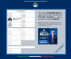 Scheda elettorale con voto a Massimo Bello