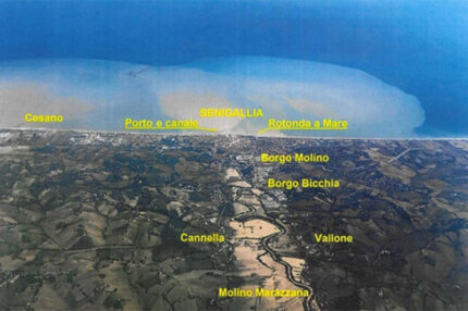 Alluvione del 2022. Zone alluvionate per sormonto/ rottura argini