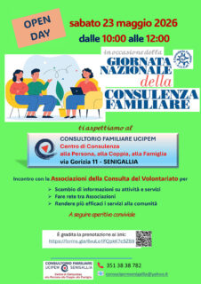 Open day al consultorio UCIPEM per la Giornata Nazionale della Consulenza Familiare