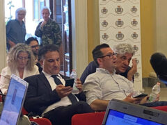 Marco Binci e Michele Carboni in aula consiliare