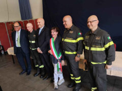 Posa prima pietra nuova sede distaccamento VVFF Arcevia Posa prima pietra nuova sede distaccamento VVFF Arcevia