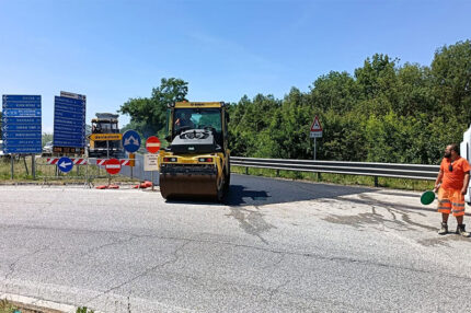 Lavori stradali lungo la Strada provinciale Corinaldese