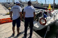 Esercitazione VVFF, Guardia Costiera, sanitari al porto di Senigallia