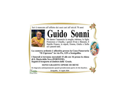 Necrologio Guido Sonni