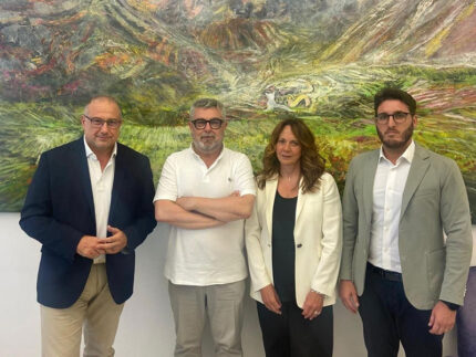 Paradisi, Moroni, Barazzoni (CdA Senigallia Servizi) con Olivetti