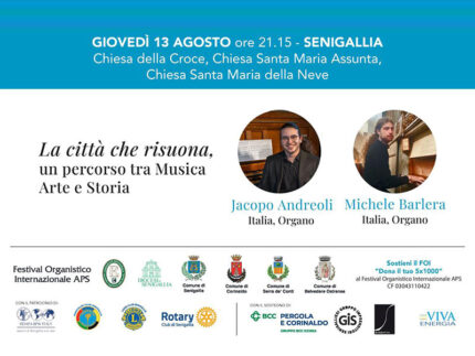 Festival Internazionale Organistico Senigallia - Concerti del 13 agosto 2026