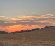 29/07/2025 - I colori del cielo che cambiano, dal giallo e l'arancione al rosso e al viola, offrono un momento di pace e bellezza alla fine di una giornata che potrebbe essere stata infuocata e faticosa