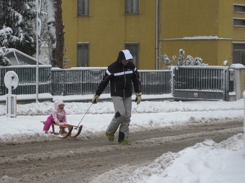 Tanta neve per la gioia dei bambini