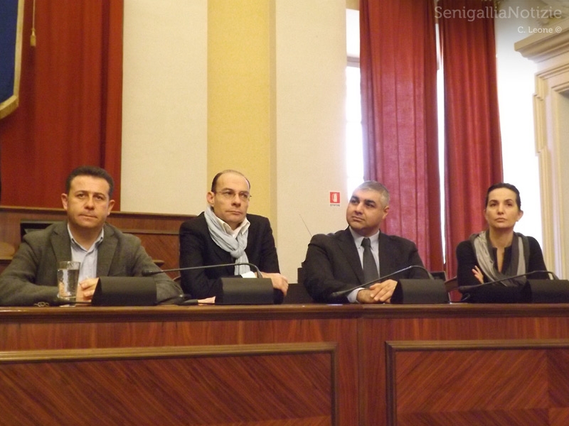 La giunta comunale: Memè, Ceresoni, Campanile e Curzi