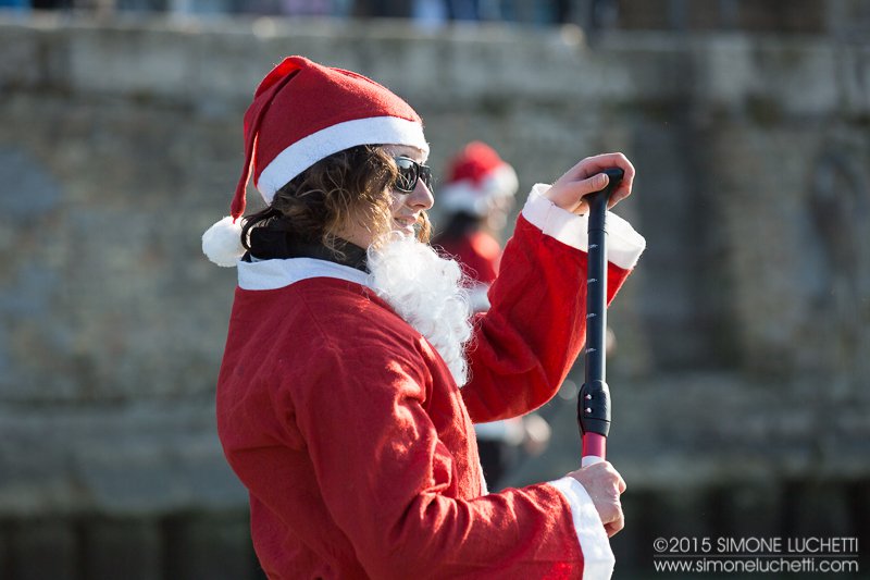 Babbi Natale in SUP a Senigallia: i volti dei partecipanti