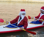 Babbi Natale in SUP a Senigallia: i volti dei partecipanti