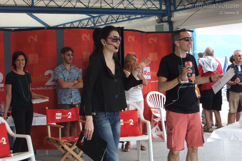 Natascha Lusenti e Filippo Solibello in diretta da Senigallia