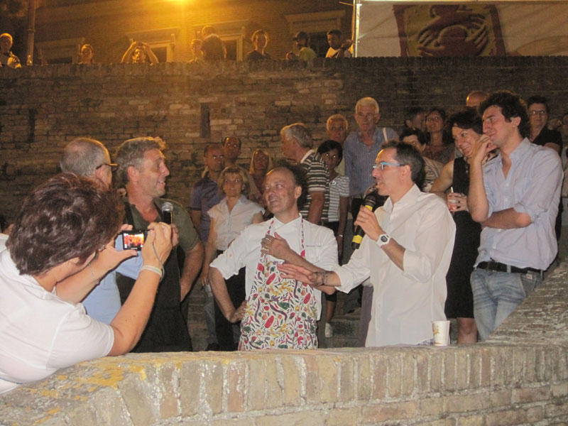 I saluti finali con Moreno Cedroni